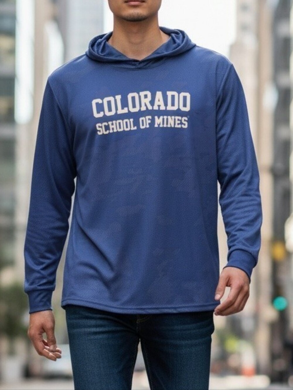 Blue ProSphere Colorado School of Mines Orediggers Performance Hoodie Medium